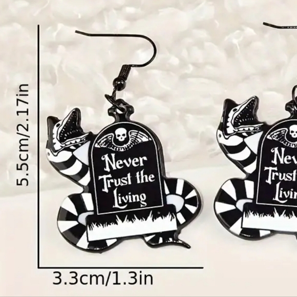 Beetlejuice earrings NWT - Picture 2 of 2